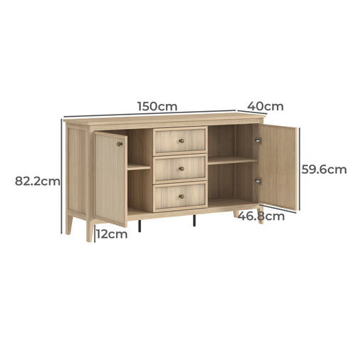 Perkins 3 Drawer Sideboard