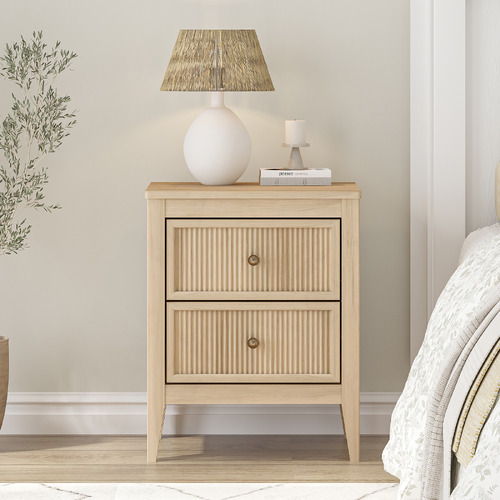 Perkins 2 Drawer Bedside Table