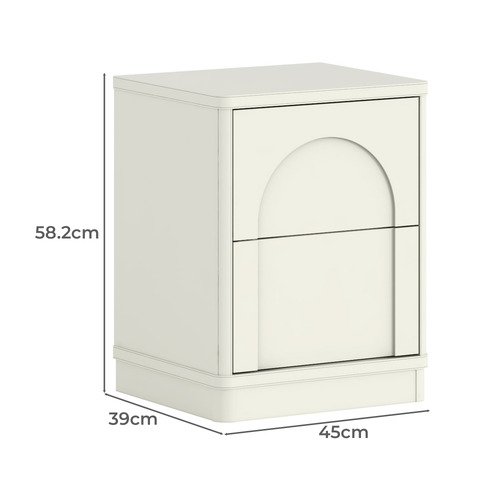Graciel 2 Drawer Bedside Table