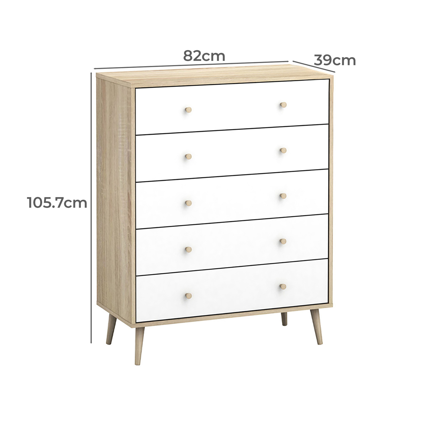 Evander 5 Drawer Tallboy
