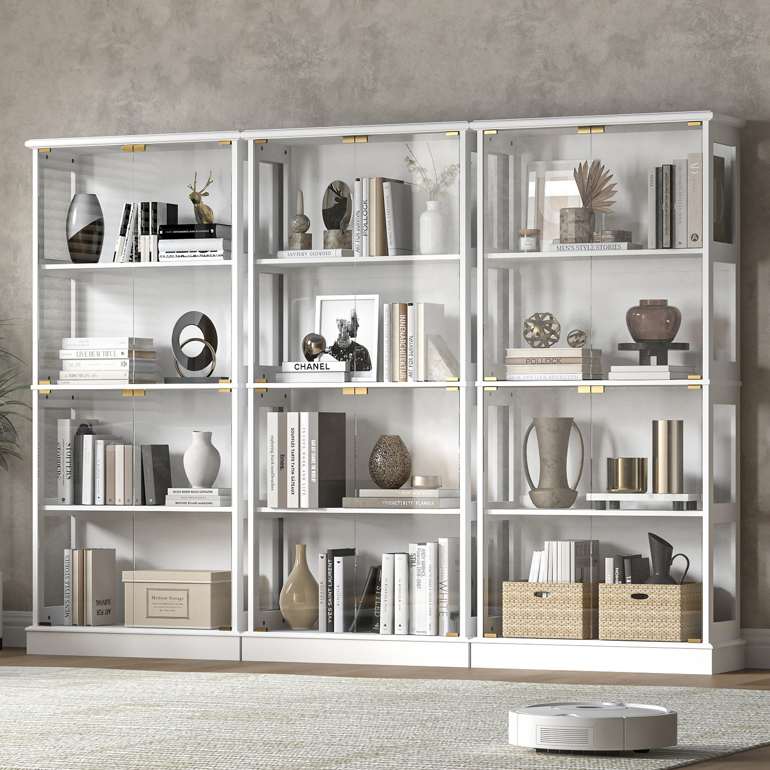 Soren 4 Tier Display Cabinet with LED