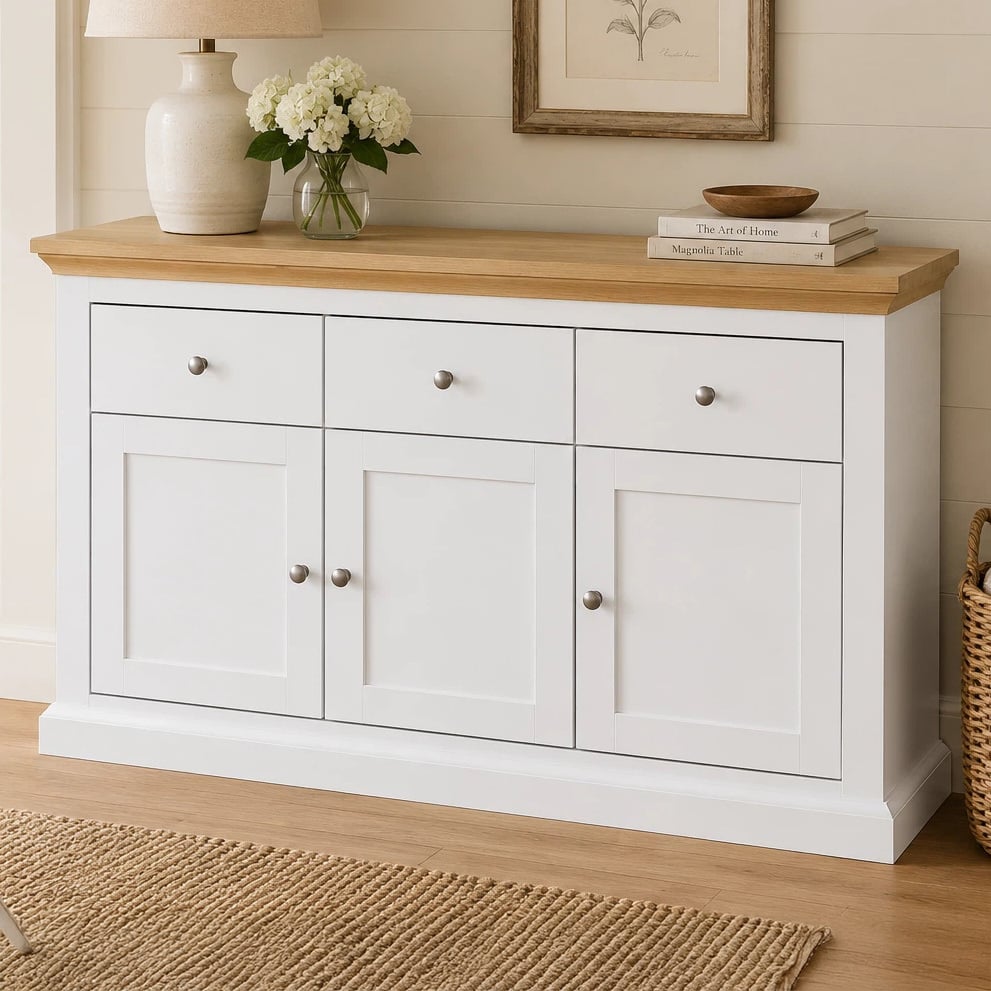 Lisbeth 3 Drawer 3 Door Sideboard