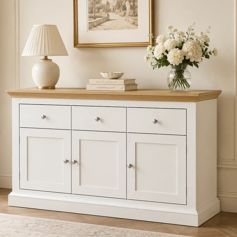 Lisbeth 3 Drawer 3 Door Sideboard