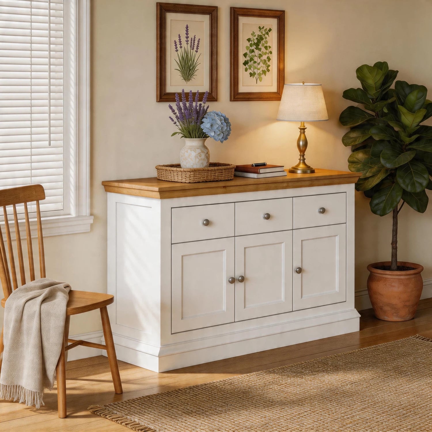 Lisbeth 3 Drawer 3 Door Sideboard
