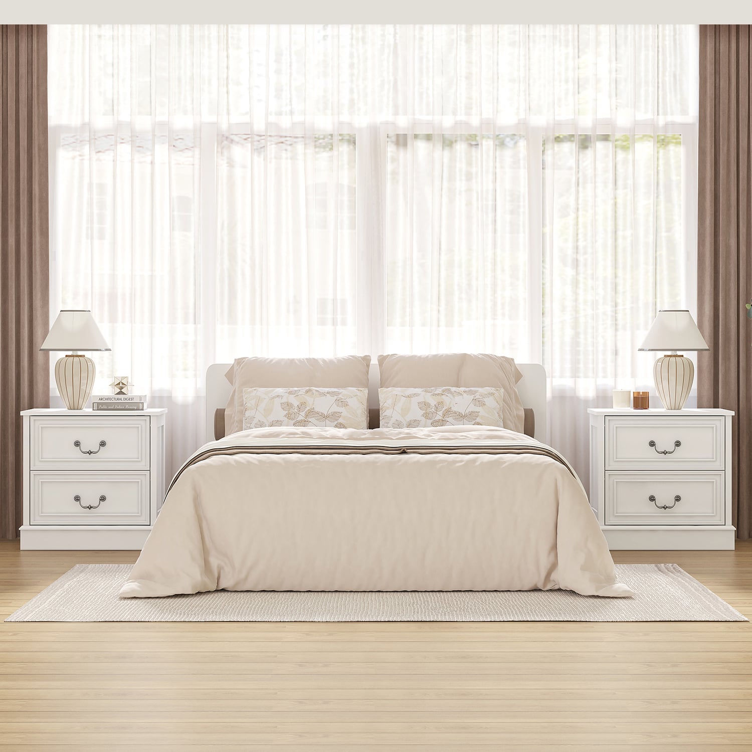 Ludolf 2 Drawer Bedside Table