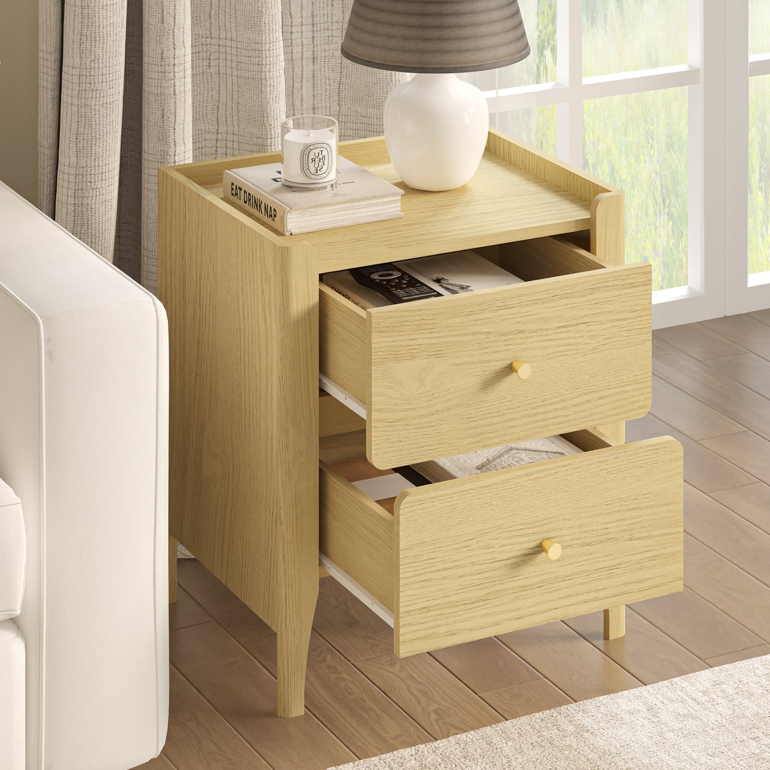Leanne 2 Drawer Bedside Table