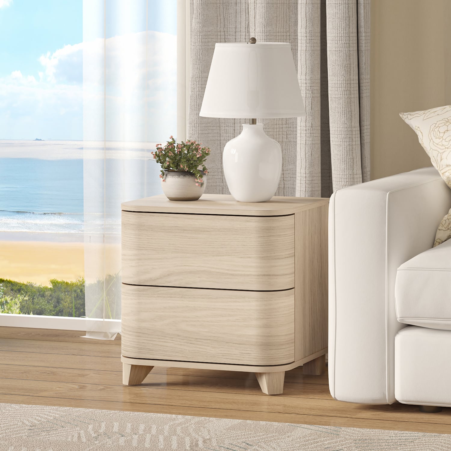 Severin 2 Drawer Bedside Table