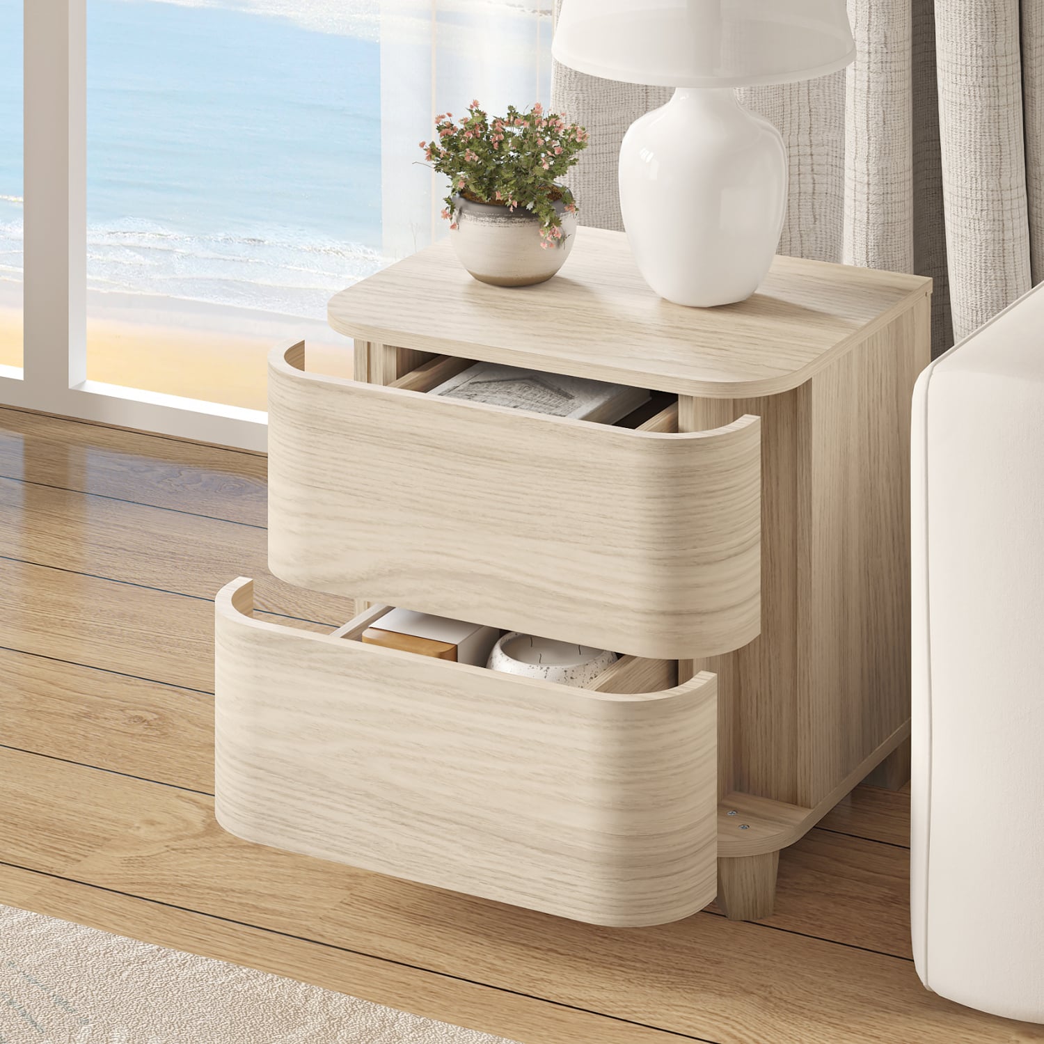 Severin 2 Drawer Bedside Table