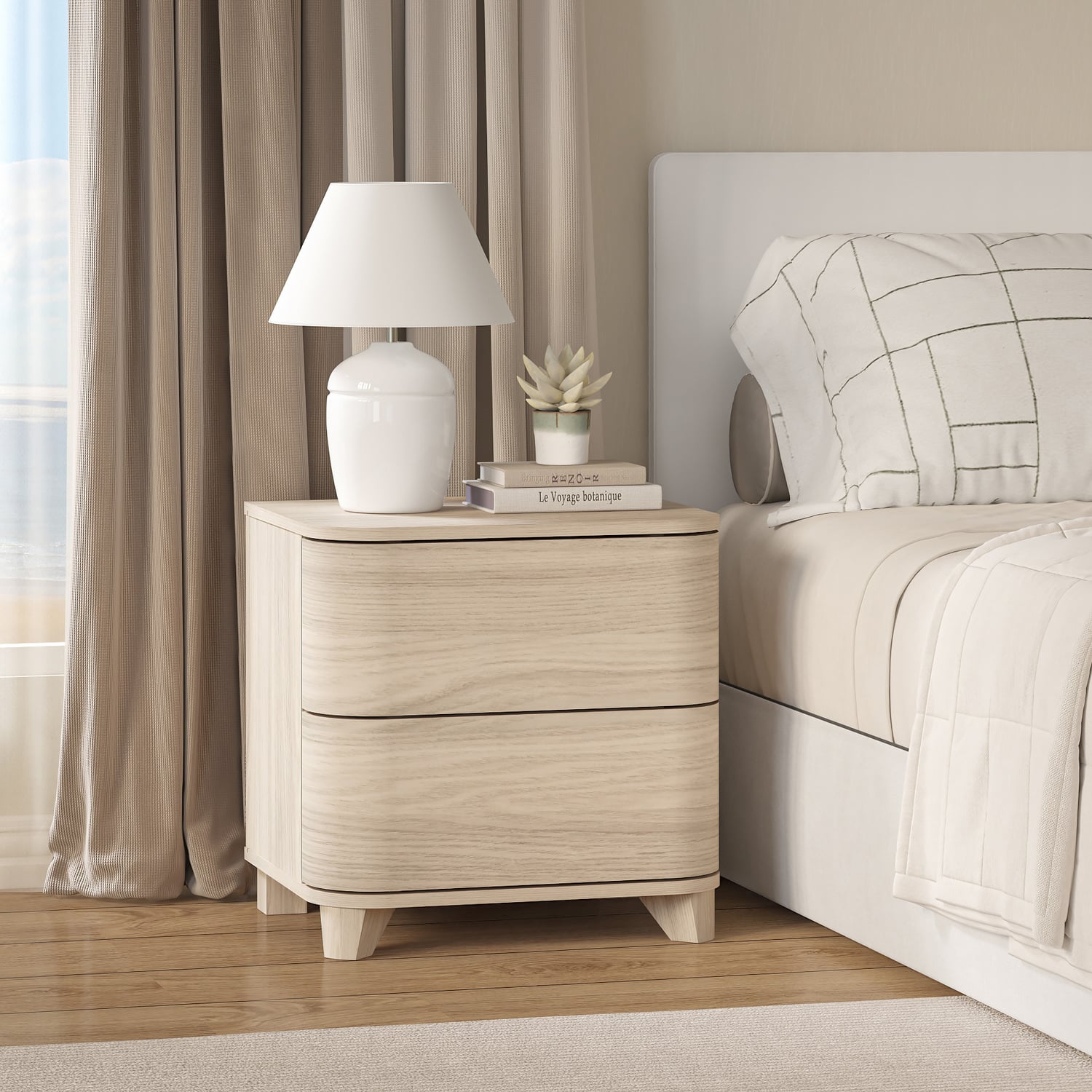 Severin 2 Drawer Bedside Table