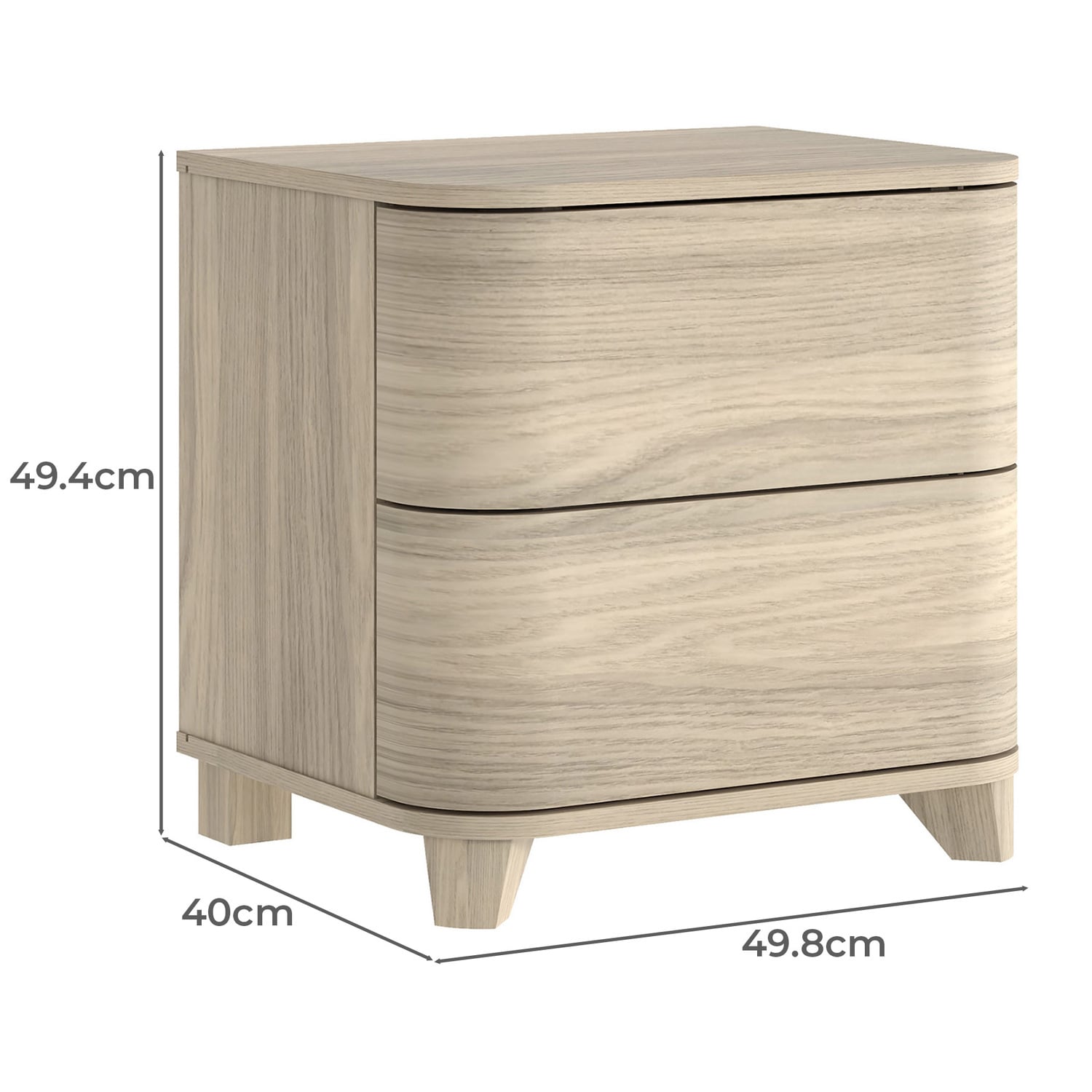 Severin 2 Drawer Bedside Table