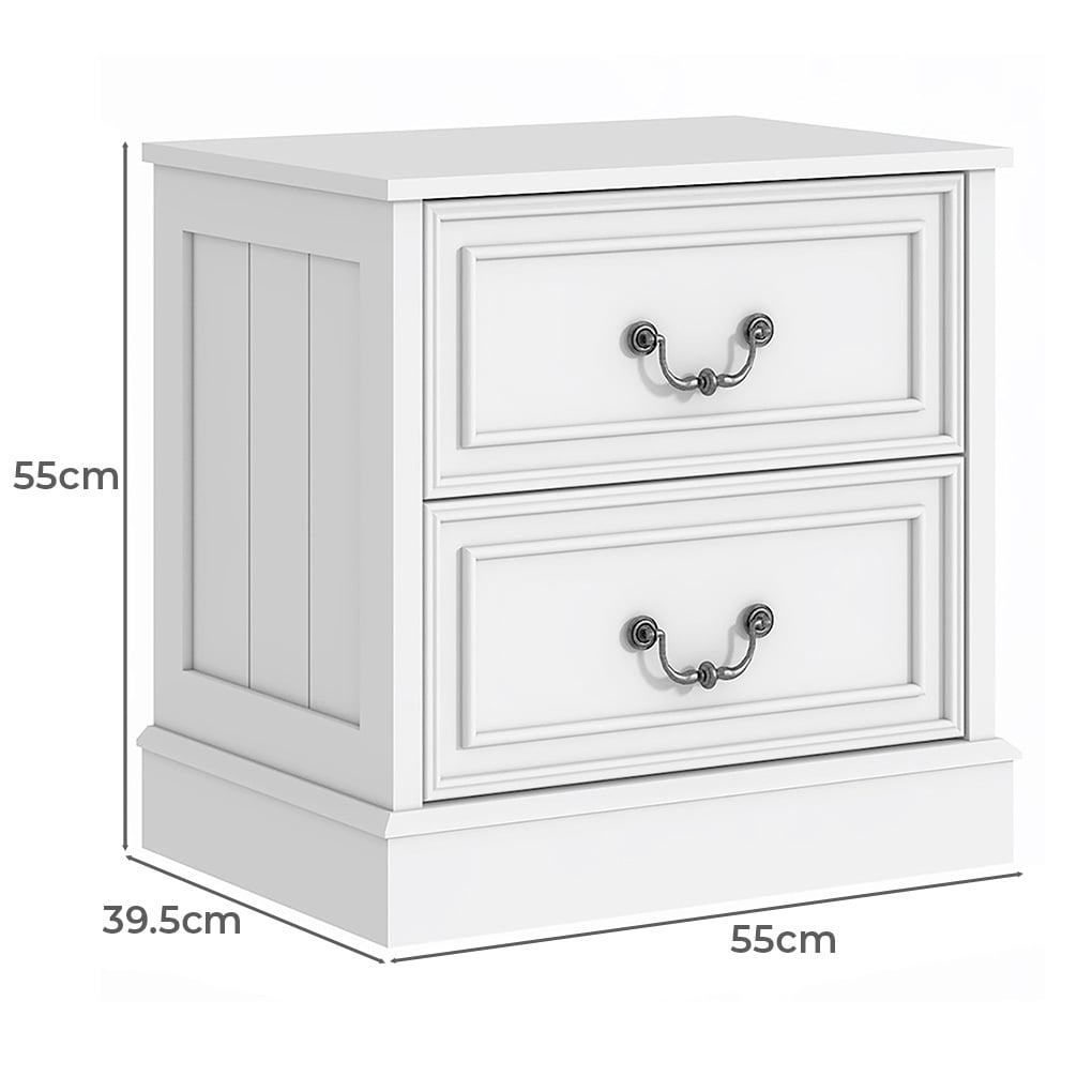 Ludolf 2 Drawer Bedside Table