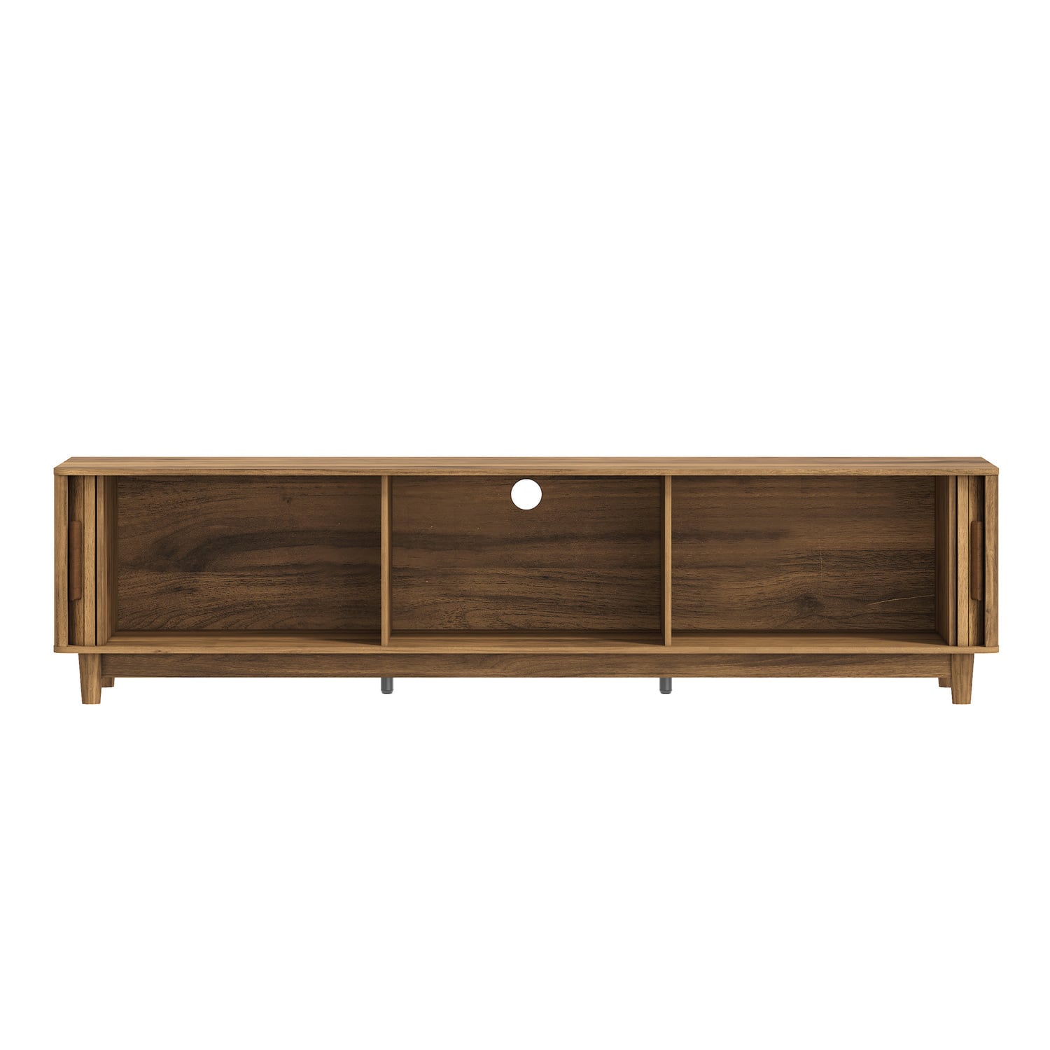 Arch Ribbed TV Unit with Sliding Doors  160CM Entertainment Cabinet