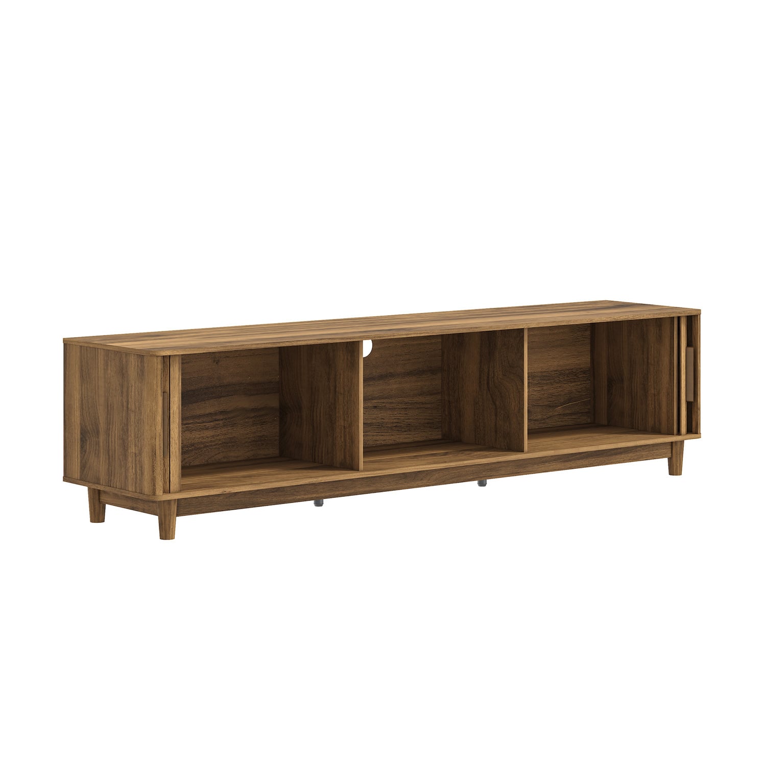 Arch Ribbed TV Unit with Sliding Doors  160CM Entertainment Cabinet