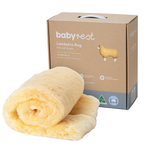 Babyrest Natural Billy Lambskin Baby Rug Temple & ster