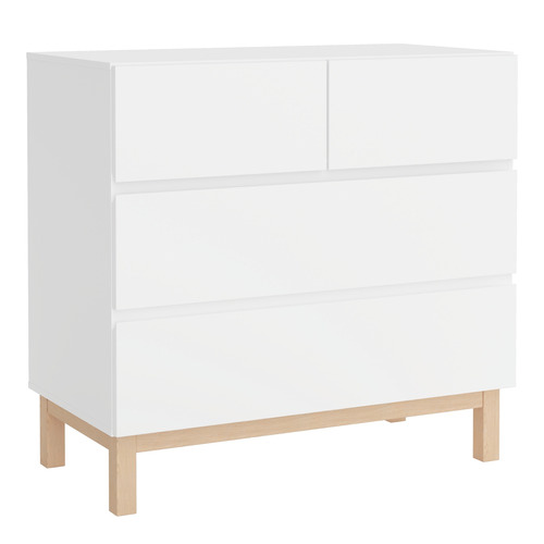 Babyrest 2 Piece White Bailey Cot & Chest of Drawers Set