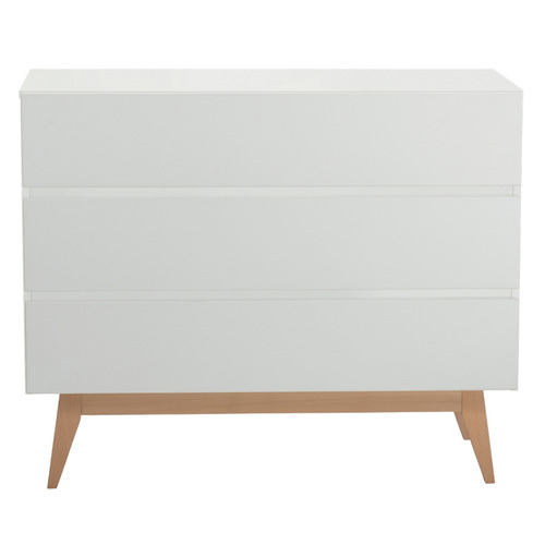 Babyrest 2 Piece White Tommi Cot & Chest of Drawers Set Temple & ster