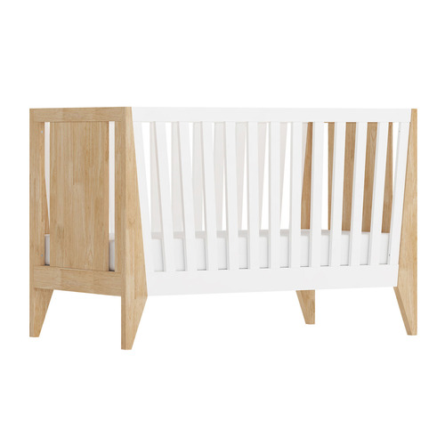 Babyrest Franka Malaysian Oak Wood Cot Temple & Webster
