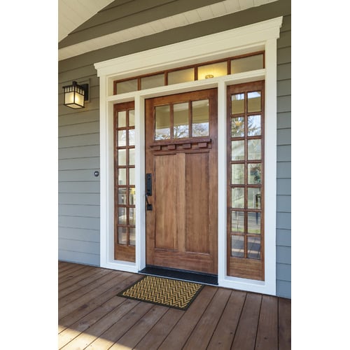 Chevron Faux Coir Doormat