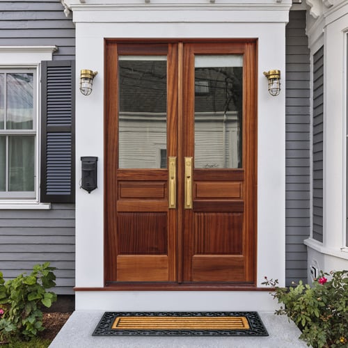 Coir & Rubber Scroll Doormat