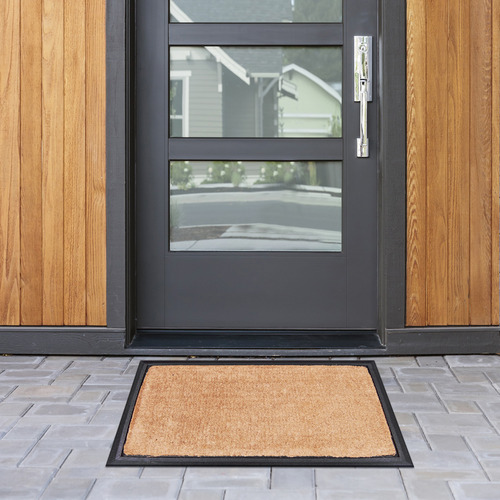 Matfx Natural Plain Printed Coir Doormat Temple & ster