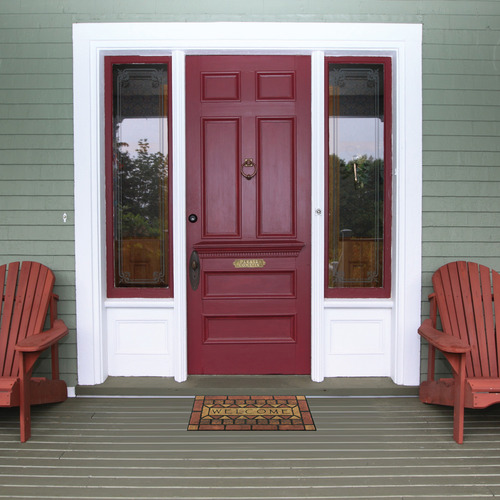Brown Blocks Welcome Doormat