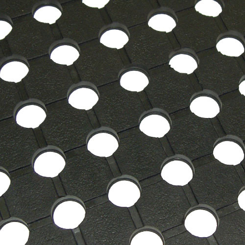 Black Rubber Utility Mat Temple & ster