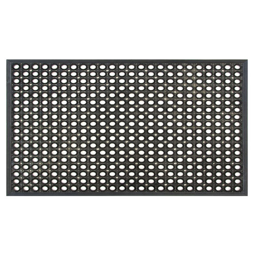 Black Modern Scraper Doormat