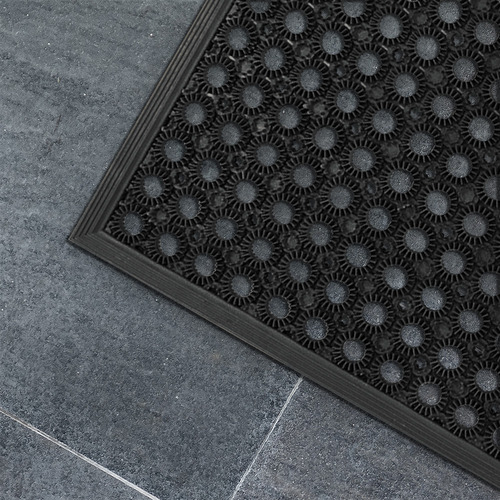 Matfx Black Modern Scraper Doormat Temple & ster