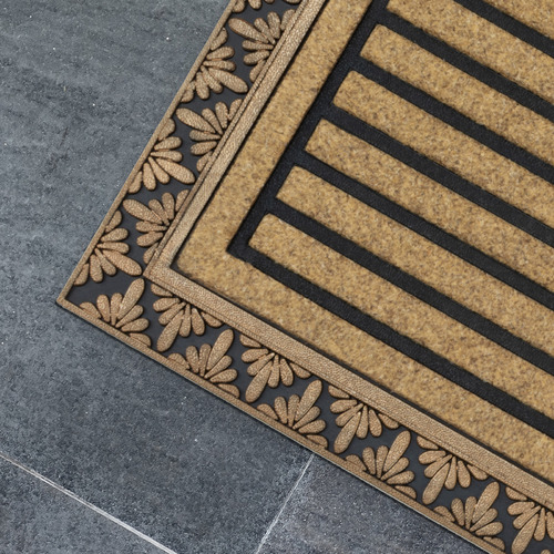 Stripe Faux Coir Doormat