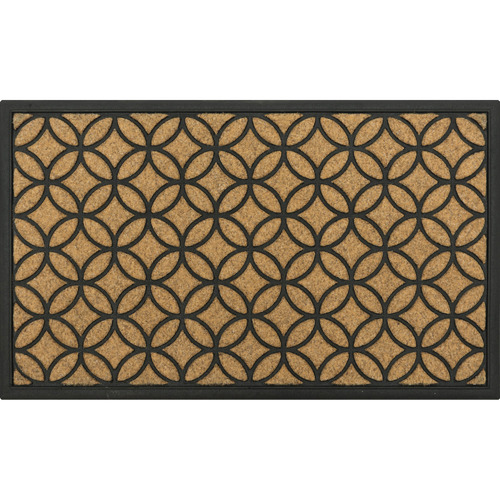 Geometric Faux Coir Doormat