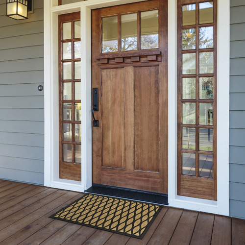 Criss Cross Faux Coir Doormat