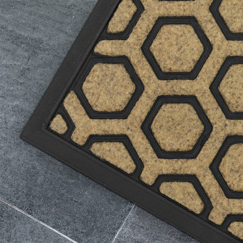 Honeycomb Faux Coir Doormat