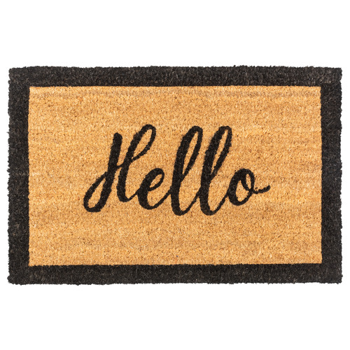Matfx Black Welcome Coir Doormat | Temple & Webster