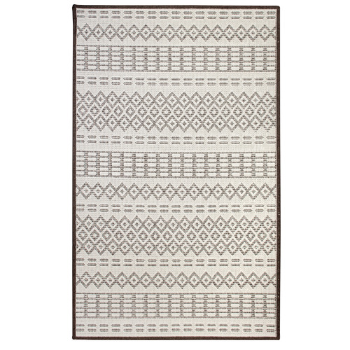 Brown Stripe Volos Power-Loomed Rug