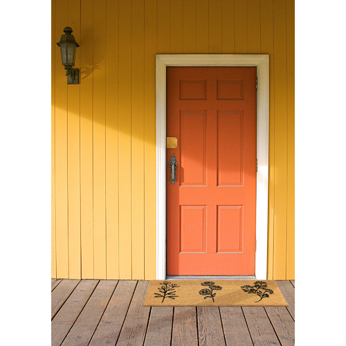 Flowers Coir Doormat