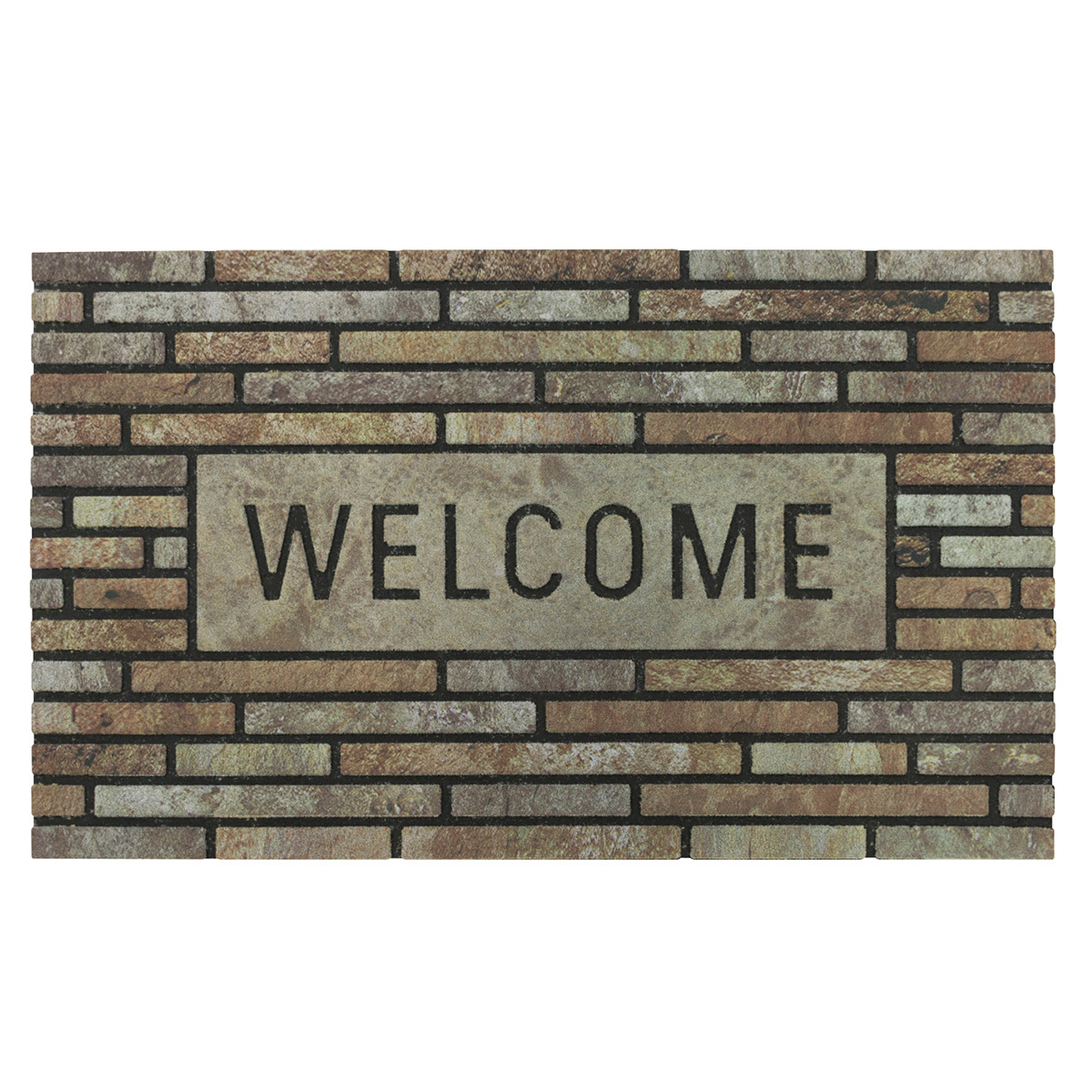 Grey Bricks Welcome Doormat