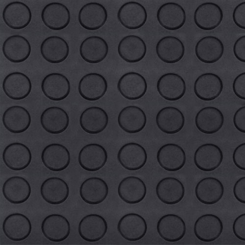 Black Studded Rubber Mat