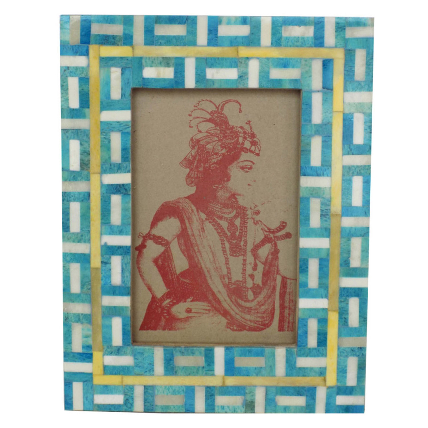 Turquoise Shirley Mango Wood Frame