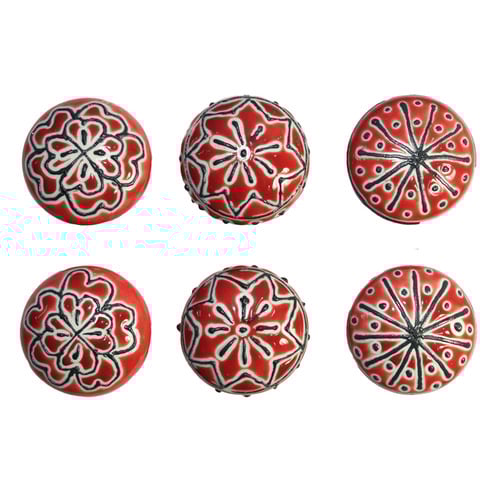 6 Piece Ceramic Knob Set Temple & ster