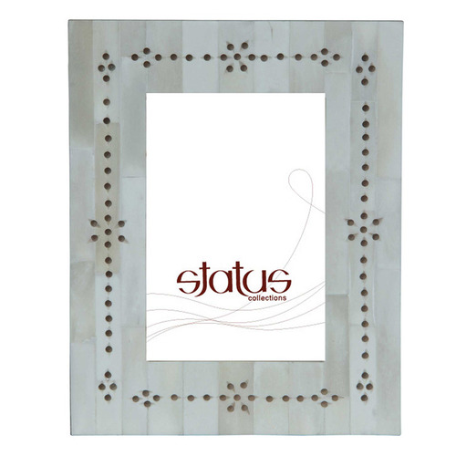 Natural Engraved Bone Photo Frame