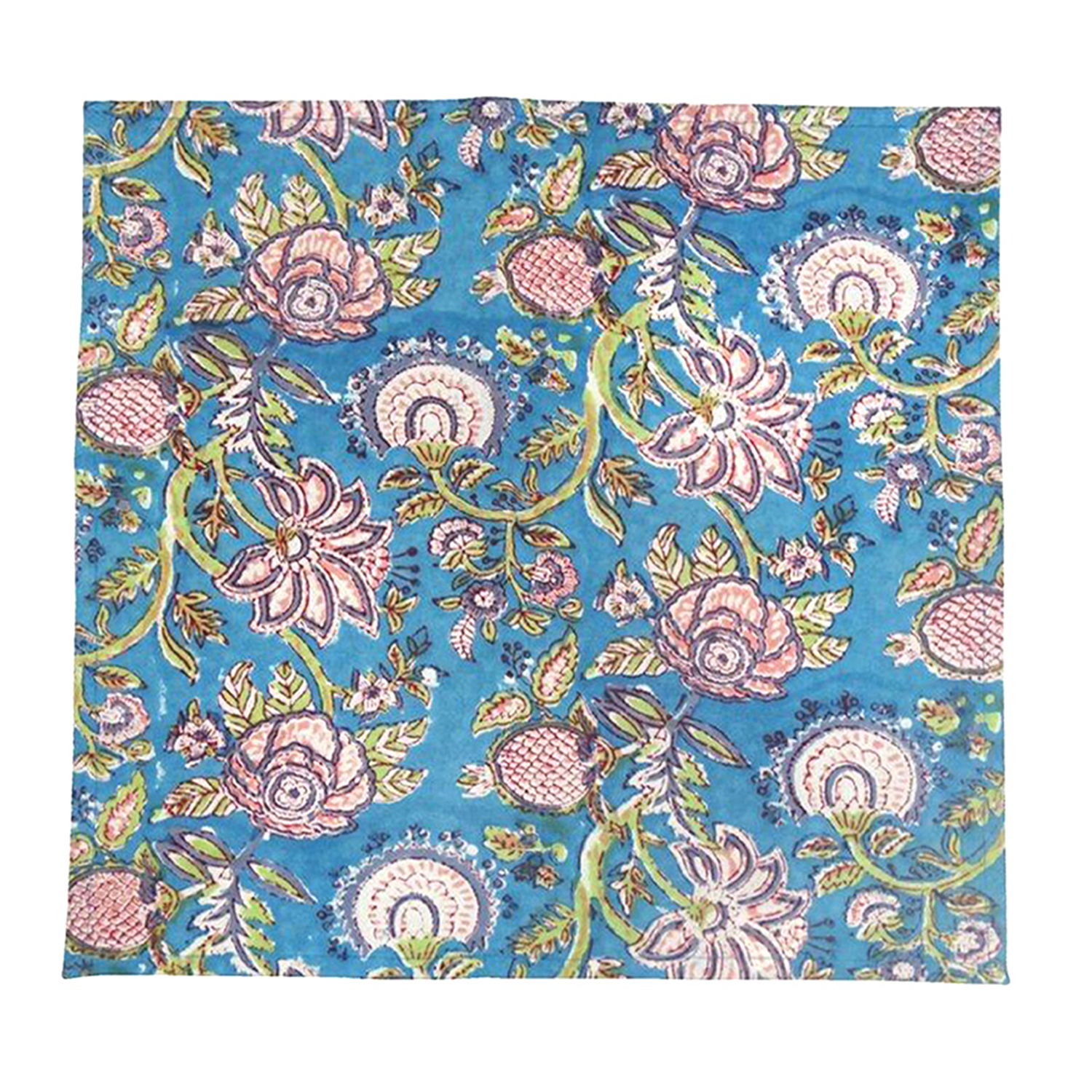 Blue Flowers Cotton Table Napkins