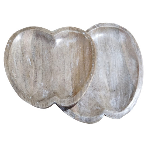 2 Piece Whitewash Side Plate Set