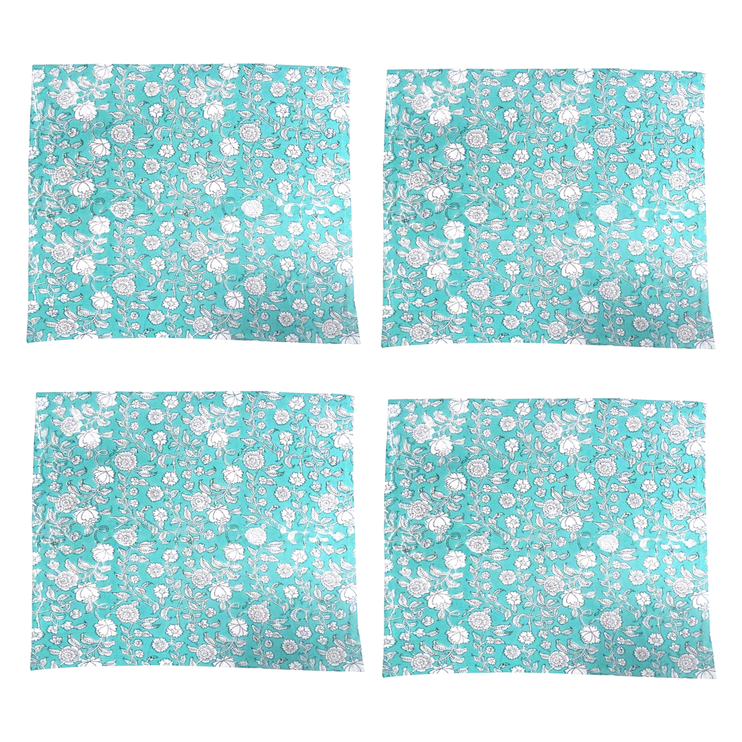 Blooming Flowers Cotton Table Napkins