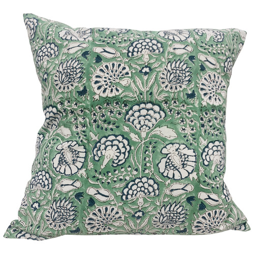 Mughal Green Cotton Cushion