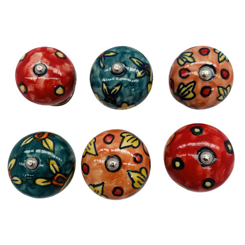 6 Piece Ceramic Knob Set Temple & ster