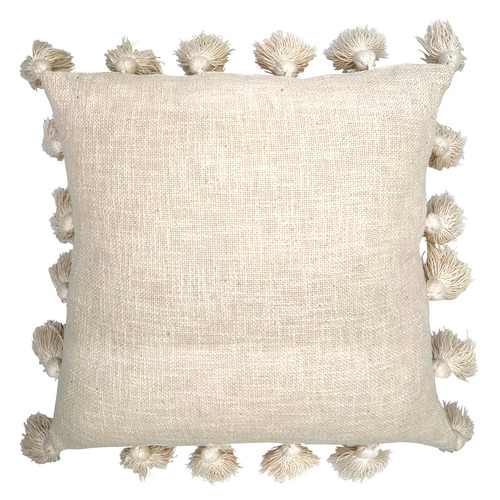 Cotton Cushion with Tassels