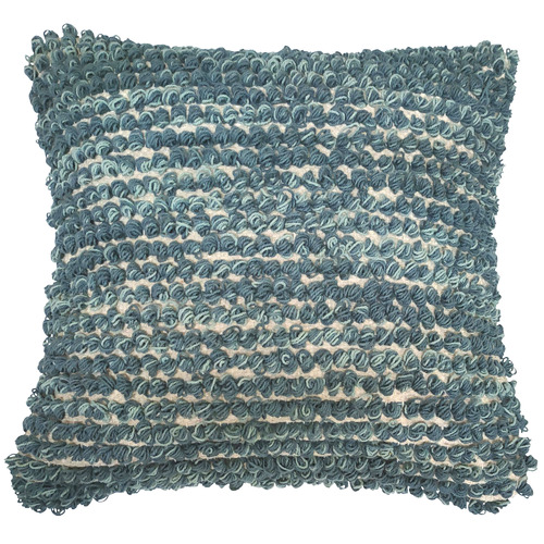 Blue Tufted Cotton Cushion