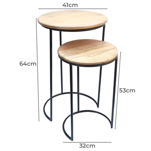 2 Piece Samira Nesting Side Table Set Temple & ster