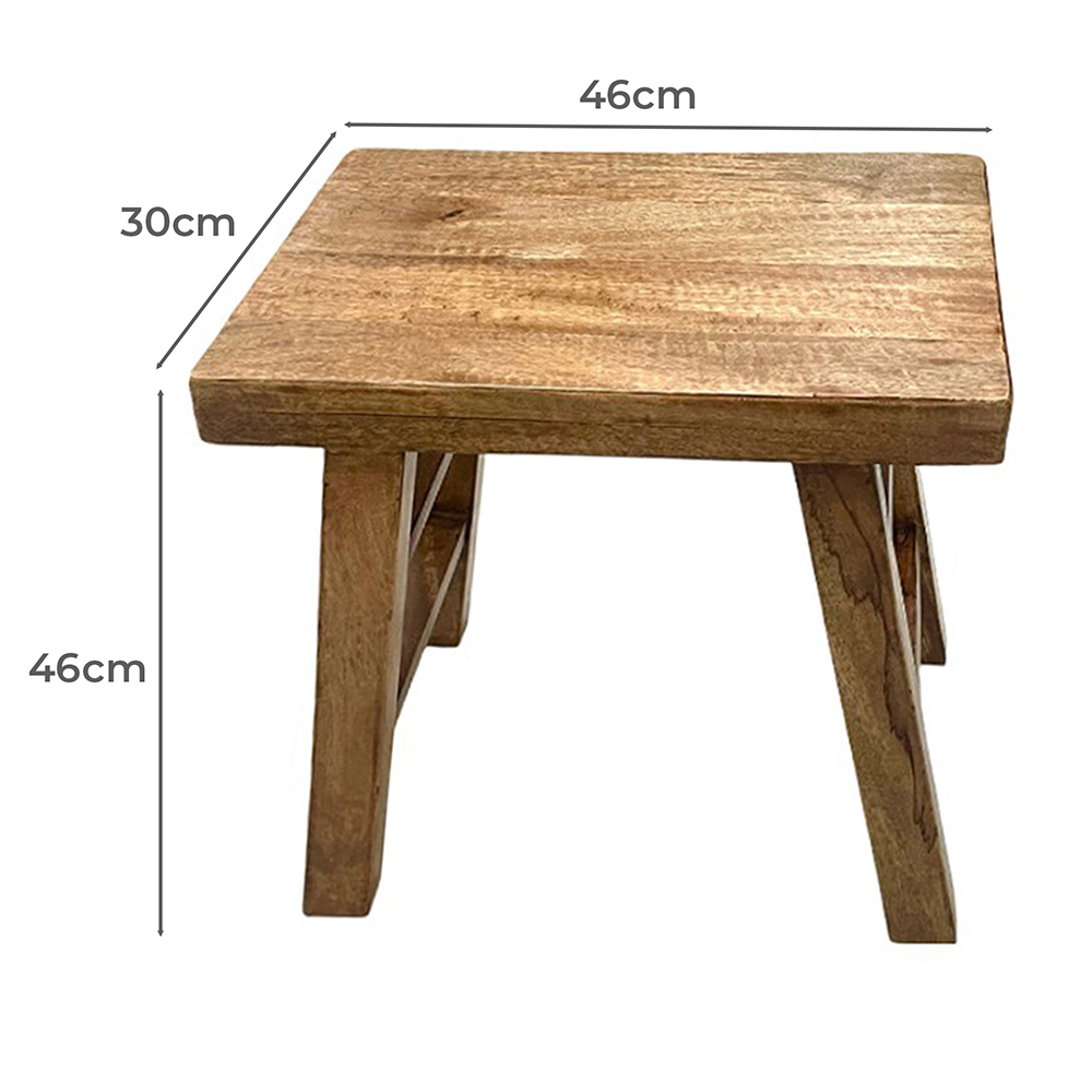 Andreas Mango Wood Accent Stool