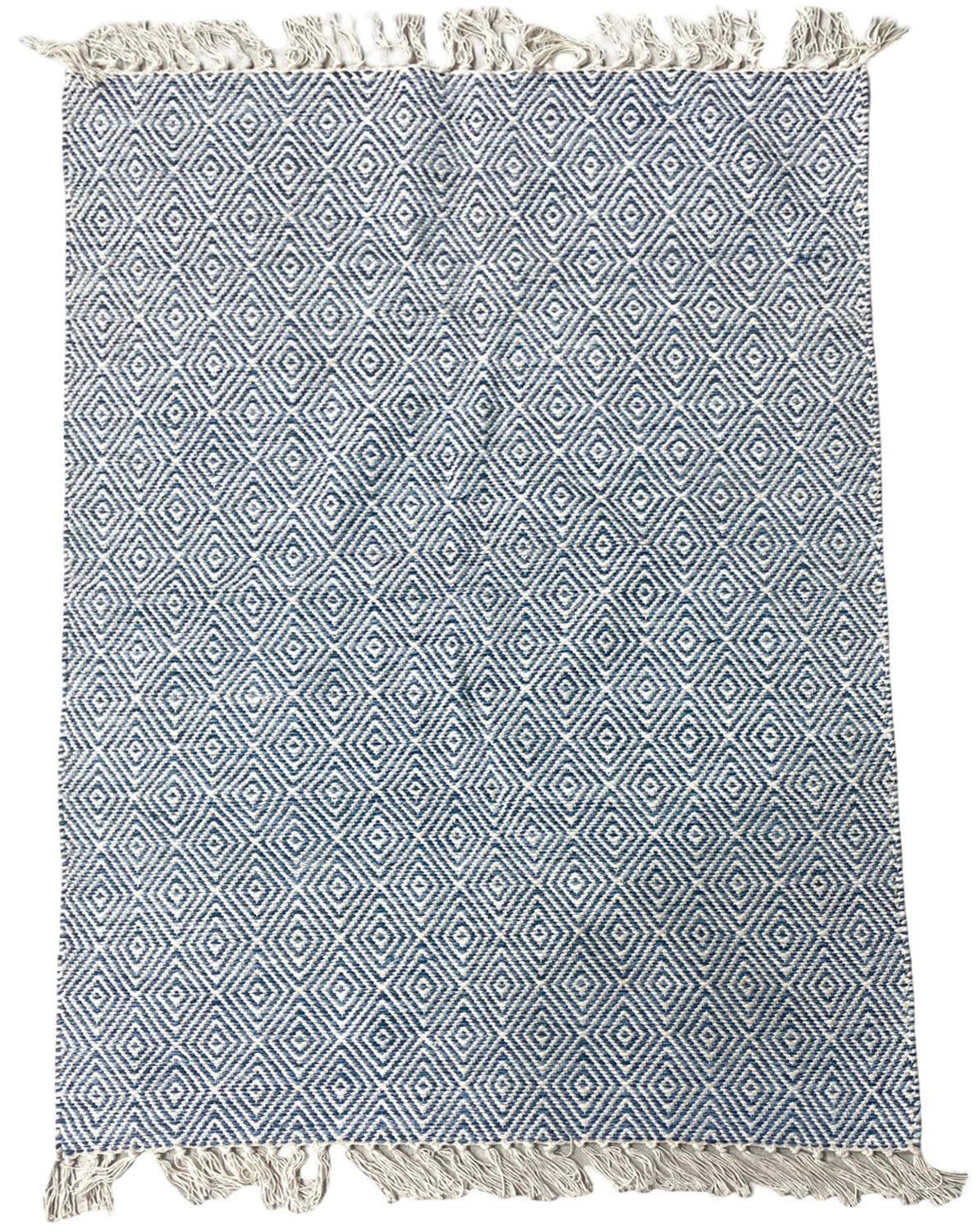 Blue-Penny-Flat-Woven-Cotton-Kilim-Rug